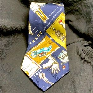 Nicole Miller medical skeleton Dr silk tie vintage